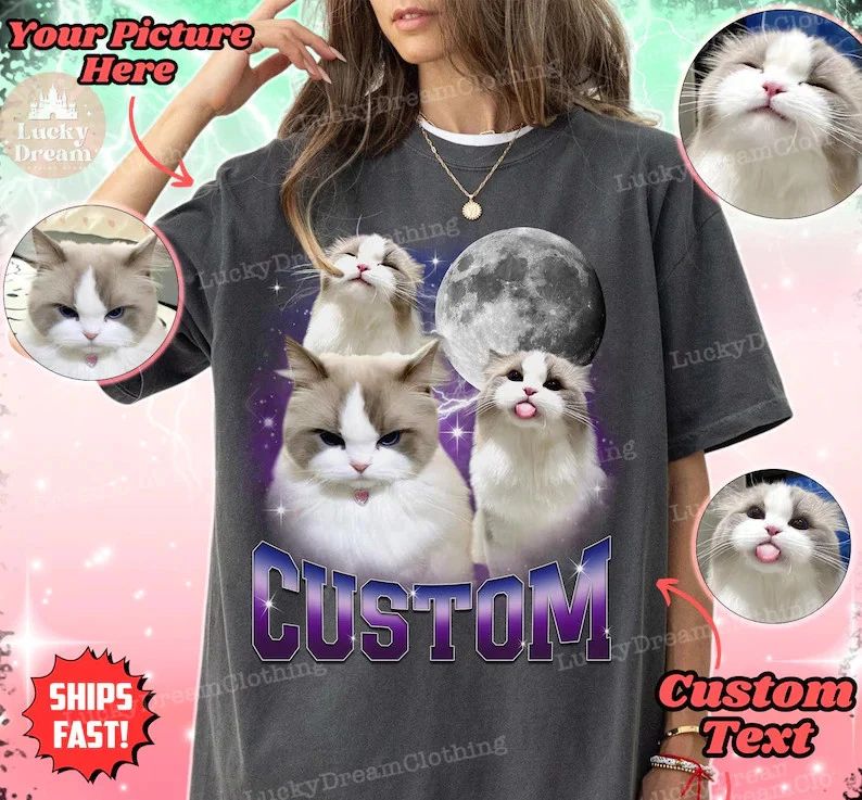 Comfort Tee Custom Cat Dad Shirt Personalized Pet Lover Gift for Unisex T-shirt, Sweatshirt, Hoodie, Long Sleeve Tee - T-Shirt, Sweatshirt, Hoodie