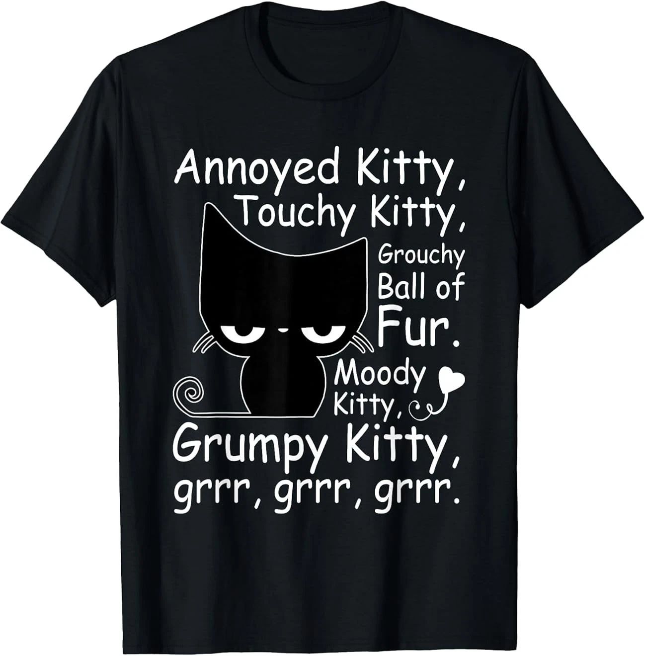 Angry Cat Kitten Lover Funny Attitude Fur Pet Owner T-Shirt Gift Full Unisex T-shirt, Sweatshirt, Hoodie, Long Sleeve Tee - T-Shirt, Sweatshirt, Hoodie