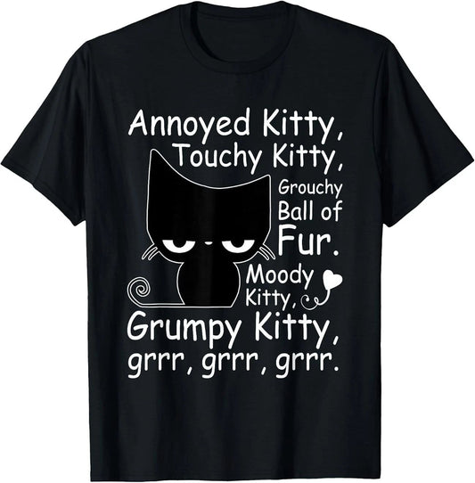 Angry Cat Kitten Lover Funny Attitude Fur Pet Owner T-Shirt Gift Full Unisex T-shirt, Sweatshirt, Hoodie, Long Sleeve Tee - T-Shirt, Sweatshirt, Hoodie