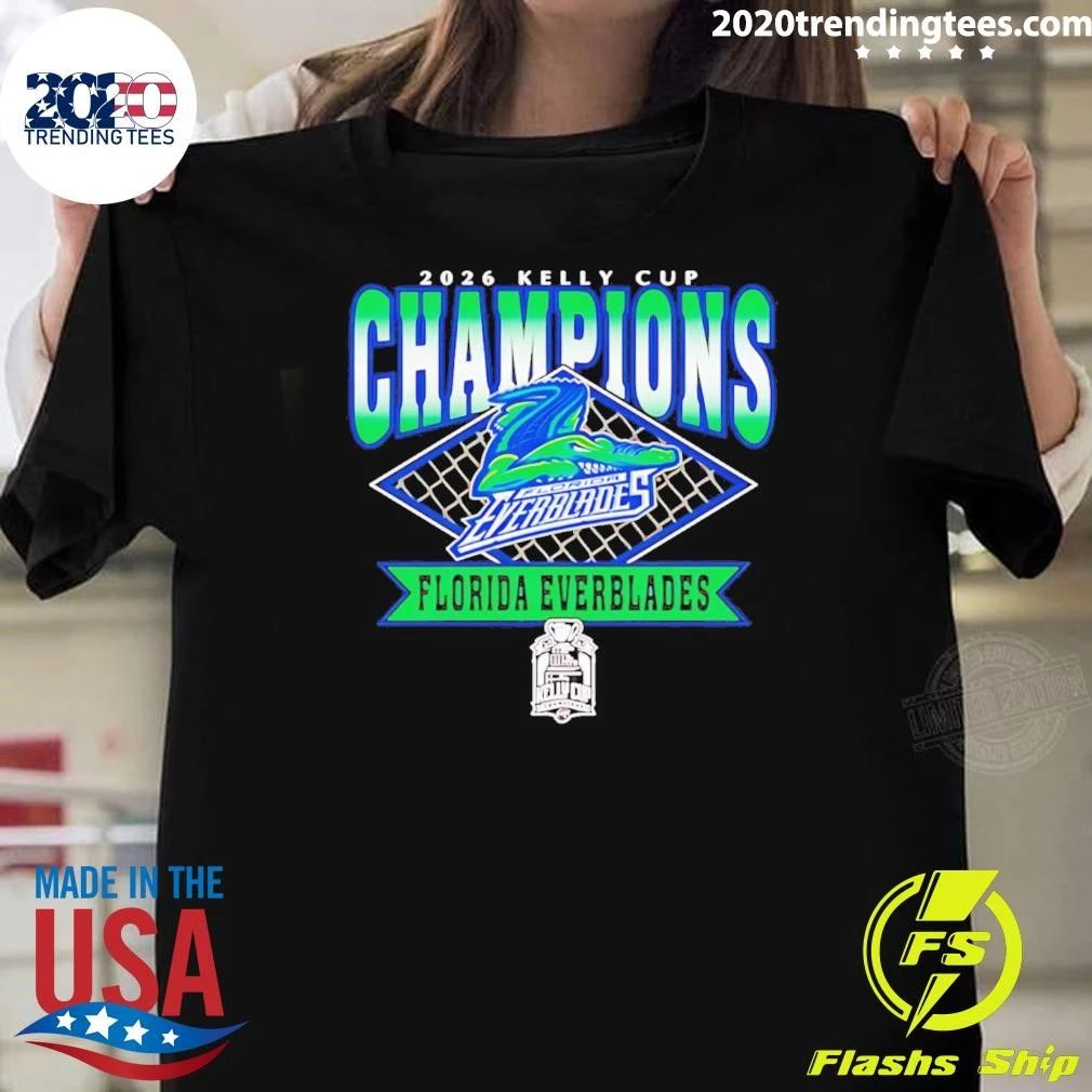 Kelly Cup Champions 2026 Florida Everblades Shirt Unisex T-shirt, Sweatshirt, Hoodie, Long Sleeve Tee - T-Shirt, Sweatshirt, Hoodie