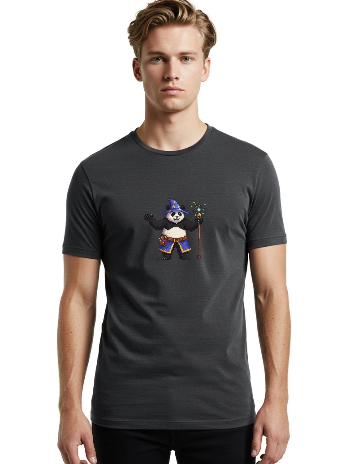 Panda-Wizard-2 Mens Graphic Tee, 100% Cotton, Casual Summer Wear Unisex T-shirt, Sweatshirt, Hoodie, Long Sleeve Tee - T-Shirt, Sweatshirt, Hoodie