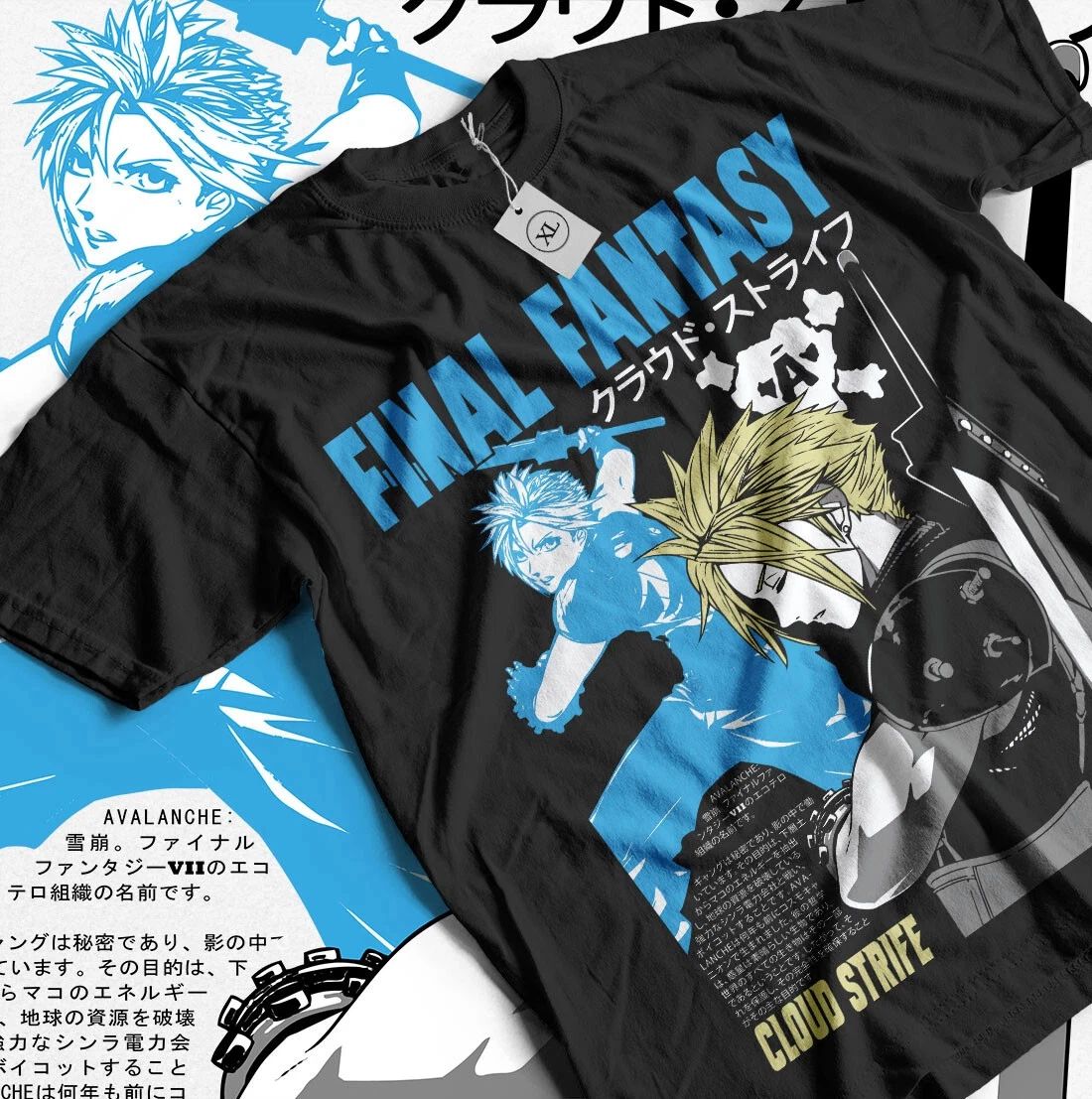 Final Fantasy T-shirt FF Merch Moogle Starry Mako Reactor Anime Shirt Unisex T-shirt, Sweatshirt, Hoodie, Long Sleeve Tee - T-Shirt, Sweatshirt, Hoodie