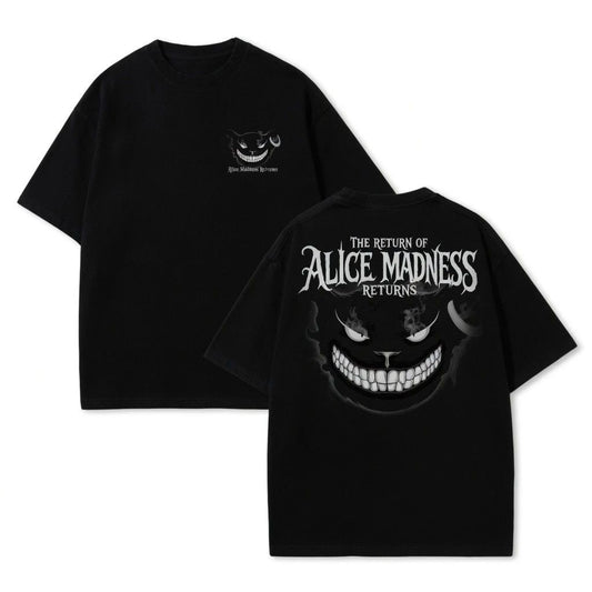 Alice Madness Returns Cheshire Cat Double Sided Vintage Tee Shirt Unisex T-shirt, Sweatshirt, Hoodie, Long Sleeve Tee - T-Shirt, Sweatshirt, Hoodie
