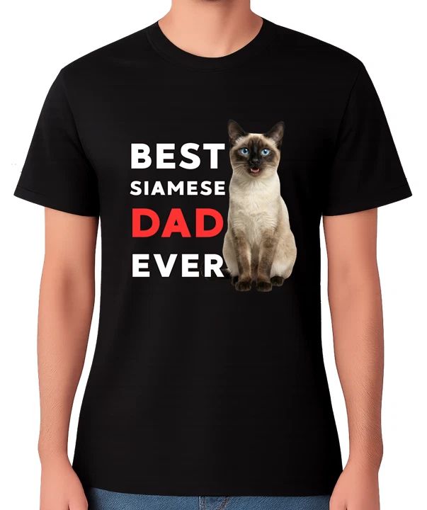 Best Siamese Dad Ever T-Shirt Cat Lover Fathers Men's Tee Unisex T-shirt, Sweatshirt, Hoodie, Long Sleeve Tee - T-Shirt, Sweatshirt, Hoodie
