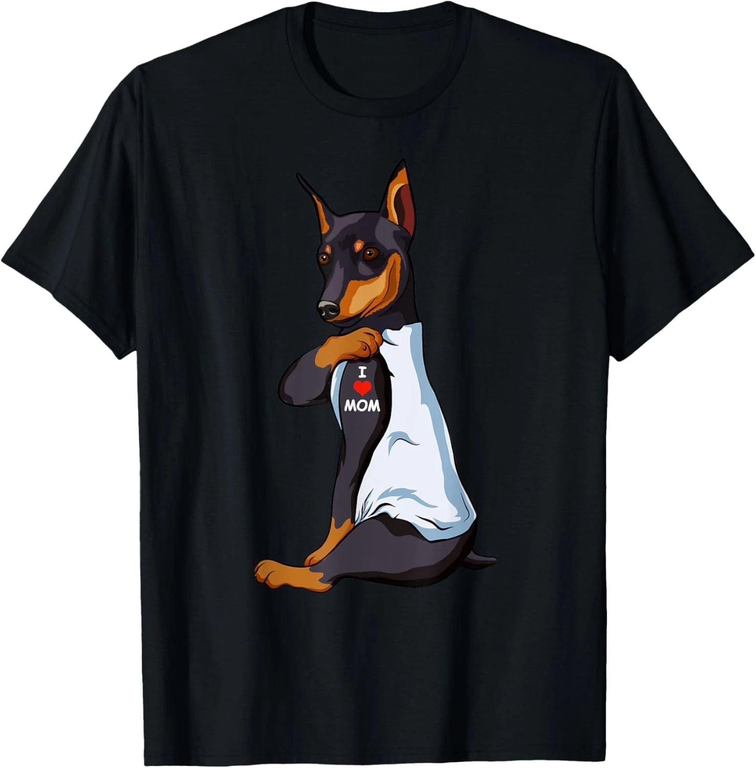 I Love Mom Tattoo Manchester Terrier Mom Dog Lover Women T-Shirt Unisex T-shirt, Sweatshirt, Hoodie, Long Sleeve Tee - T-Shirt, Sweatshirt, Hoodie
