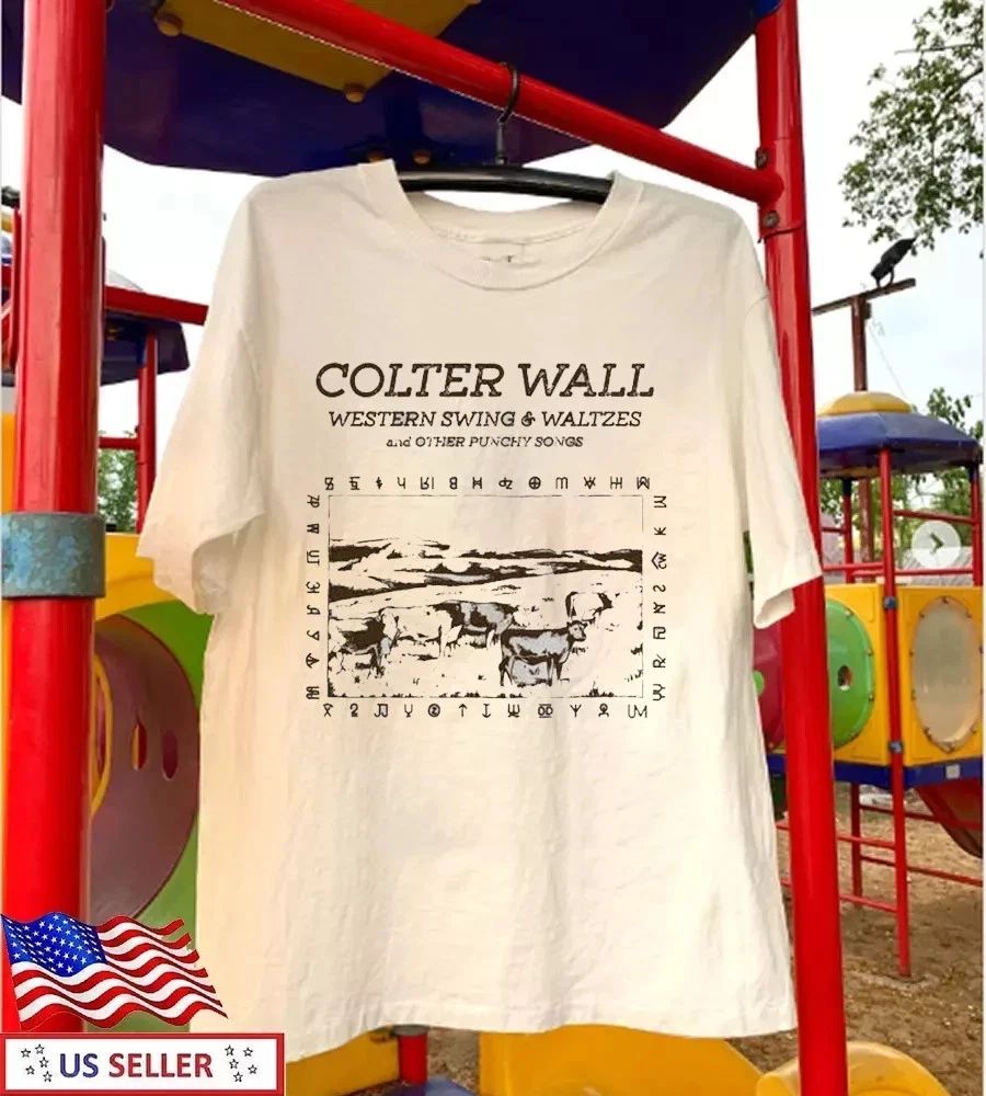 Colter Wall Western Tour Aesthetic Cotton White T Shirt All Size Unisex T-shirt, Sweatshirt, Hoodie, Long Sleeve Tee - T-Shirt, Sweatshirt, Hoodie