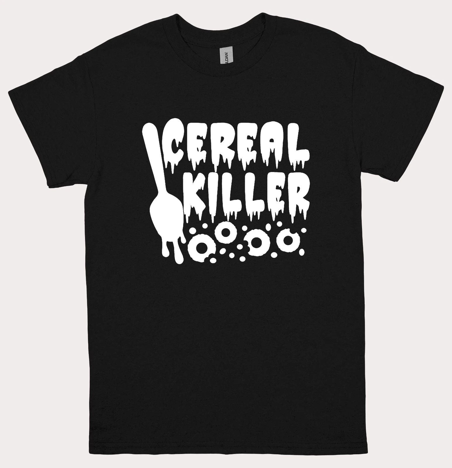 Funny Cereal Killer T-Shirt Mens Womens Foodie Halloween Black Unisex T-shirt, Sweatshirt, Hoodie, Long Sleeve Tee - T-Shirt, Sweatshirt, Hoodie