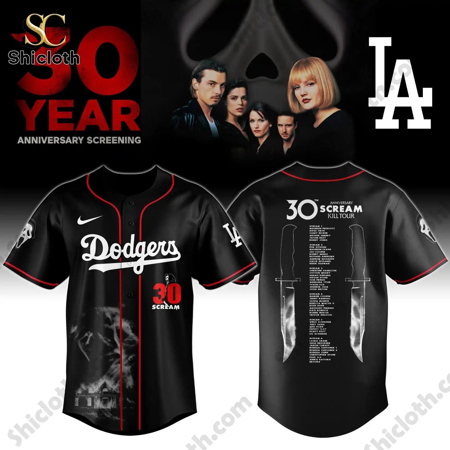 ALL TEAM MLB x Scream Kill Tour 30 Year Memory Jersey baseball jersey product view 4