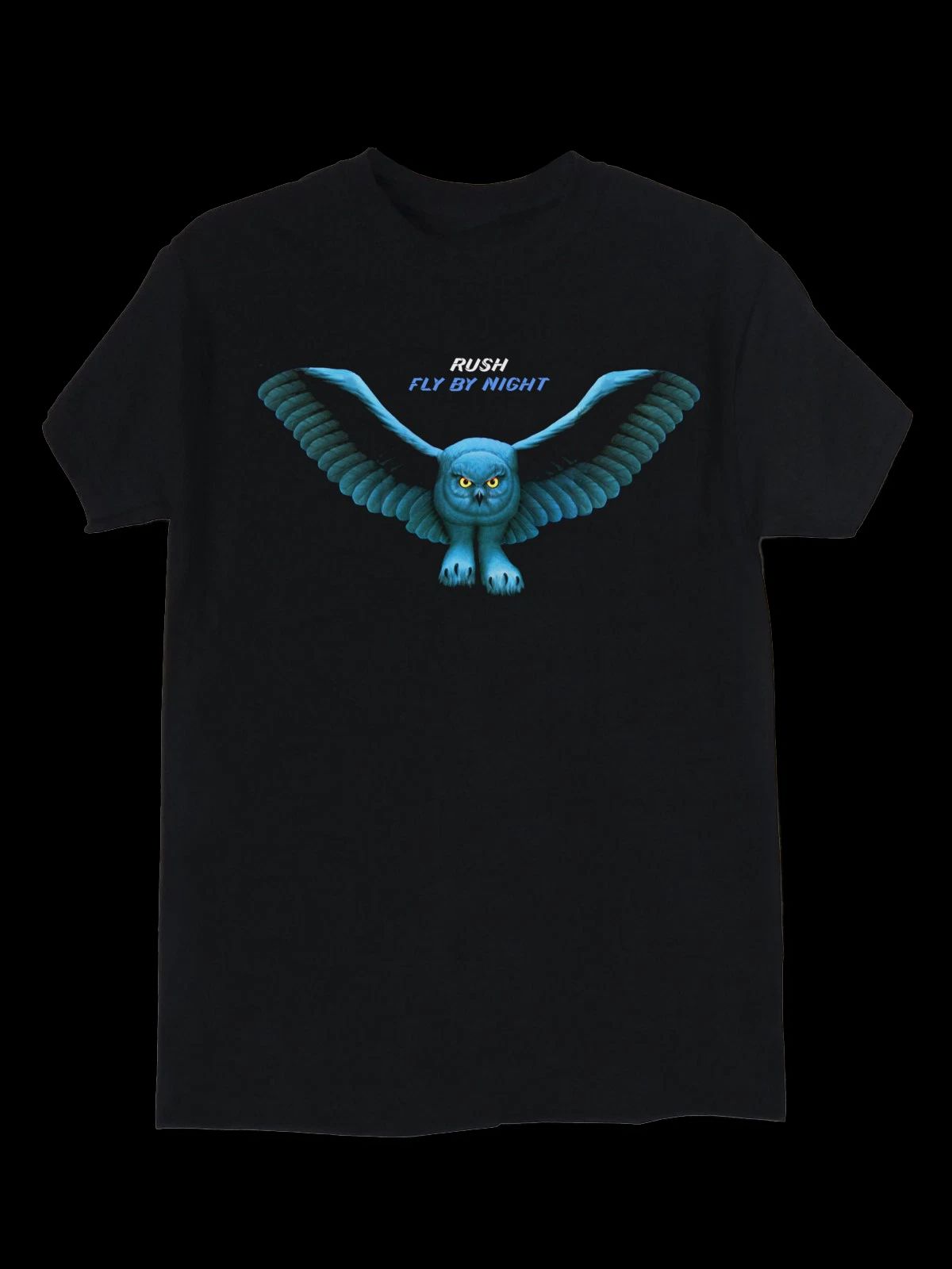 Rush Fly By Night Black T-Shirt Vintage Unisex Cotton Tee Short Sleeve Unisex T-shirt, Sweatshirt, Hoodie, Long Sleeve Tee - T-Shirt, Sweatshirt, Hoodie