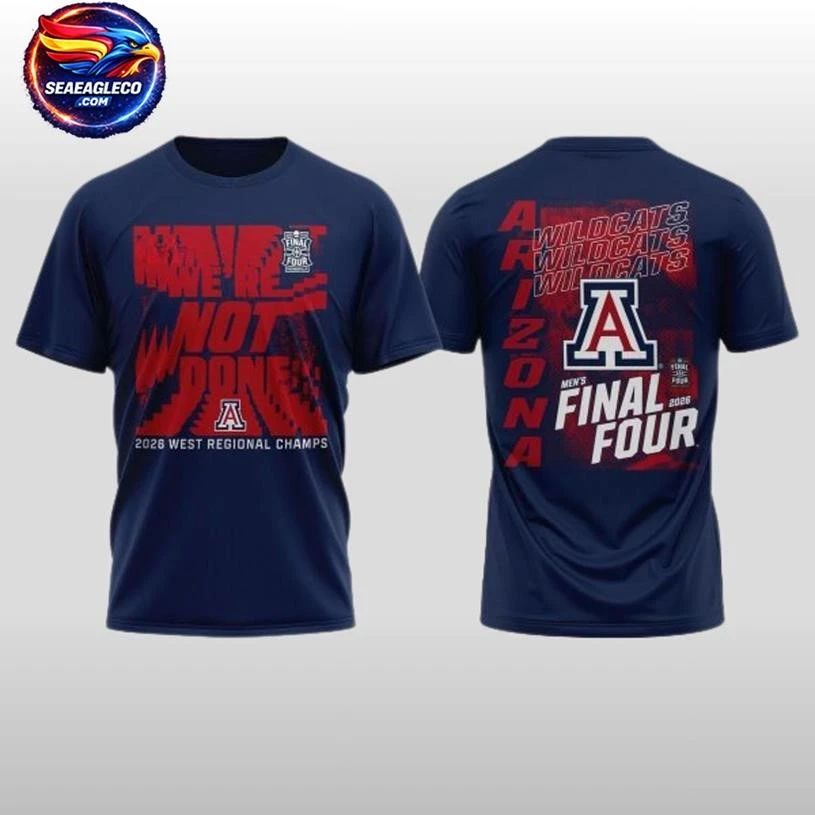 Arizona Wildcats Men's Basketball 2026 West Regional - Adult & Kids T-Shirts, Sweatshirts & Hoodies apparel design preview 1