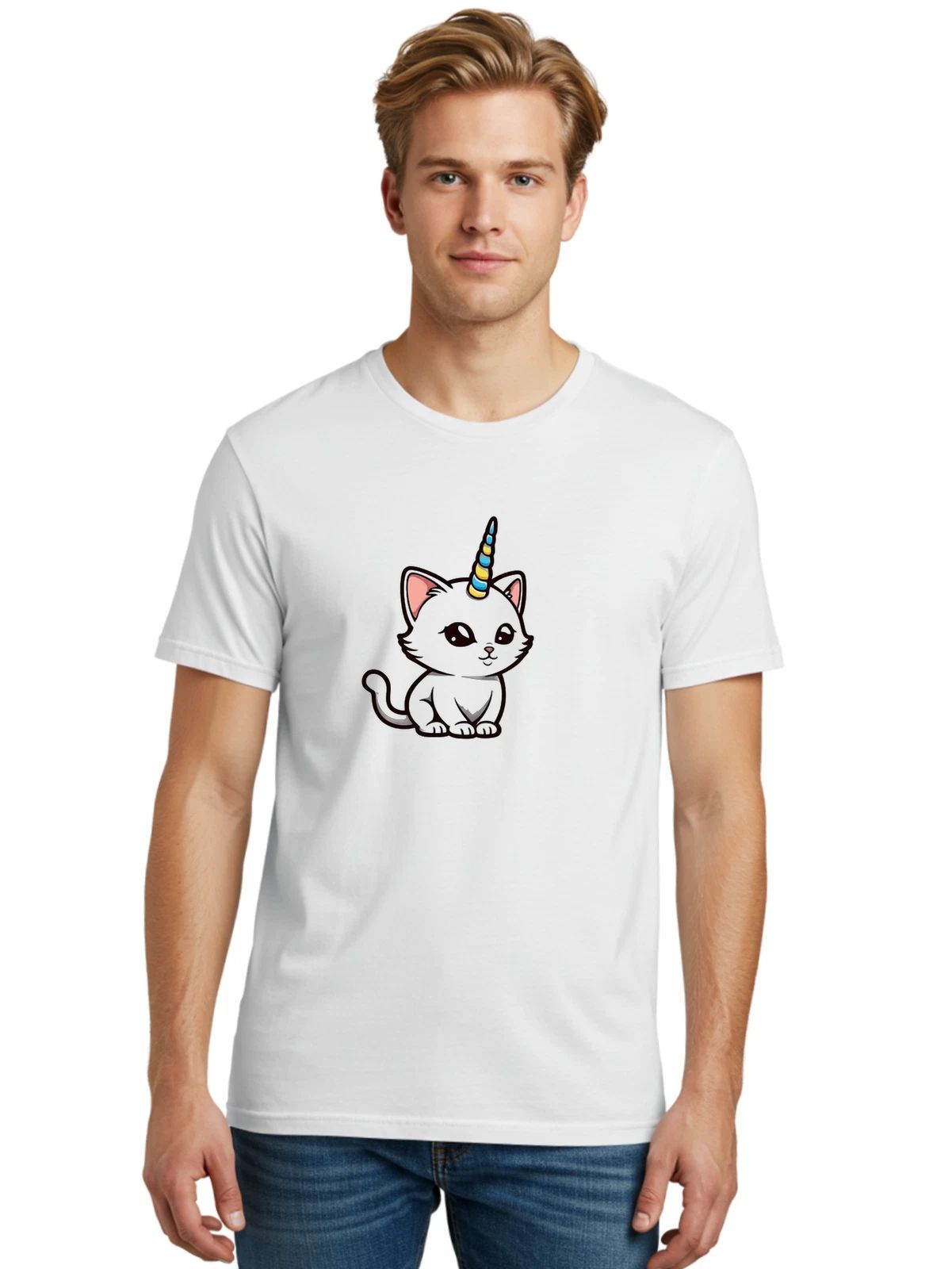 Caticorn-10 Mens Graphic Tee, 100% Cotton, Casual Summer Wear Unisex T-shirt, Sweatshirt, Hoodie, Long Sleeve Tee - T-Shirt, Sweatshirt, Hoodie