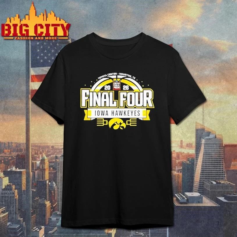 Iowa Hawkeyes NCAA Men's Basketball Final Four 2026 - Adult & Kids T-Shirts, Sweatshirts & Hoodies apparel design preview 1