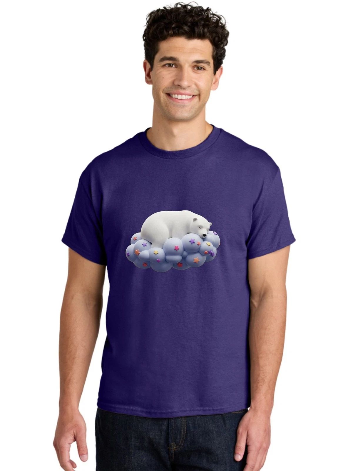 Sleeping-Polar-Bear-7 Mens Graphic Tee, 100% Cotton, Casual Summer Wear Unisex T-shirt, Sweatshirt, Hoodie, Long Sleeve Tee - T-Shirt, Sweatshirt, Hoodie