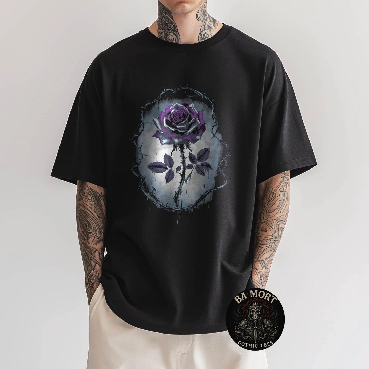 Rose Sad Goth Emo Aesthetic T-Shirt Unisex T-shirt, Sweatshirt, Hoodie, Long Sleeve Tee - T-Shirt, Sweatshirt, Hoodie