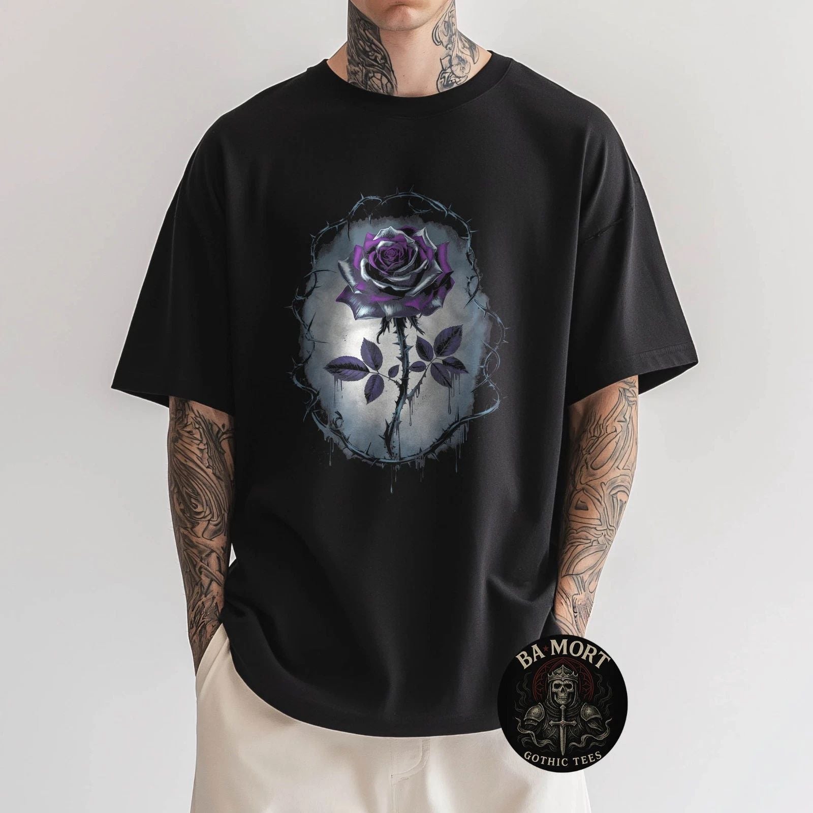 Rose Sad Goth Emo Aesthetic T-Shirt Unisex T-shirt, Sweatshirt, Hoodie, Long Sleeve Tee - T-Shirt, Sweatshirt, Hoodie