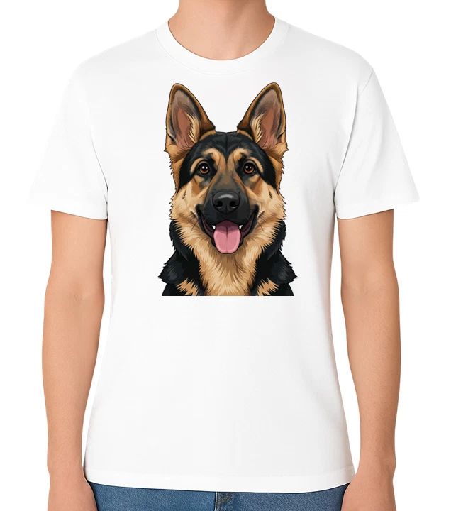 German Shepherd Portrait Art Unisex T-Shirt Dog Lover Gift Tee Unisex T-shirt, Sweatshirt, Hoodie, Long Sleeve Tee - T-Shirt, Sweatshirt, Hoodie