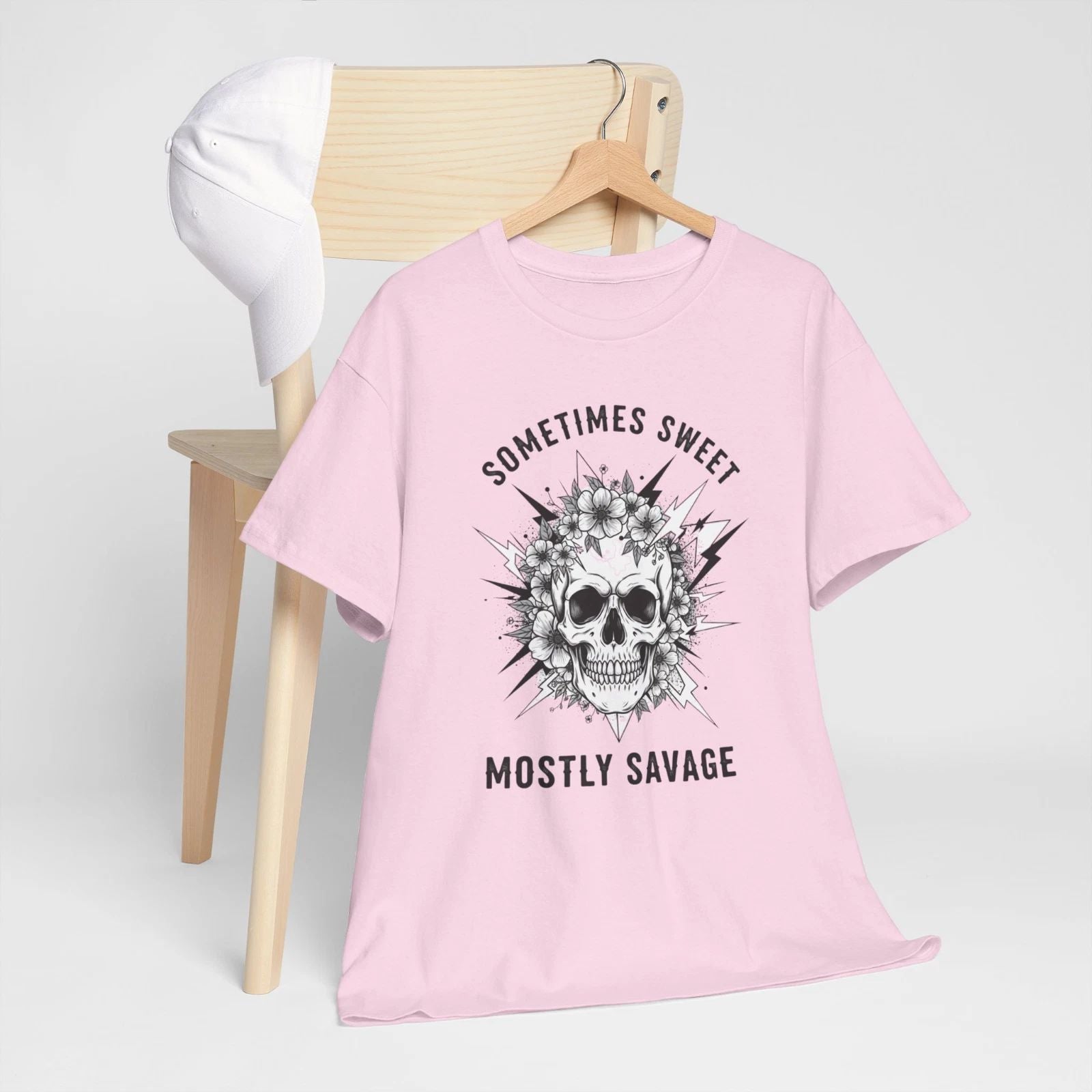 Pink Graphic Tee with Skull Design T-Shirt Unisex T-shirt, Sweatshirt, Hoodie, Long Sleeve Tee - T-Shirt, Sweatshirt, Hoodie