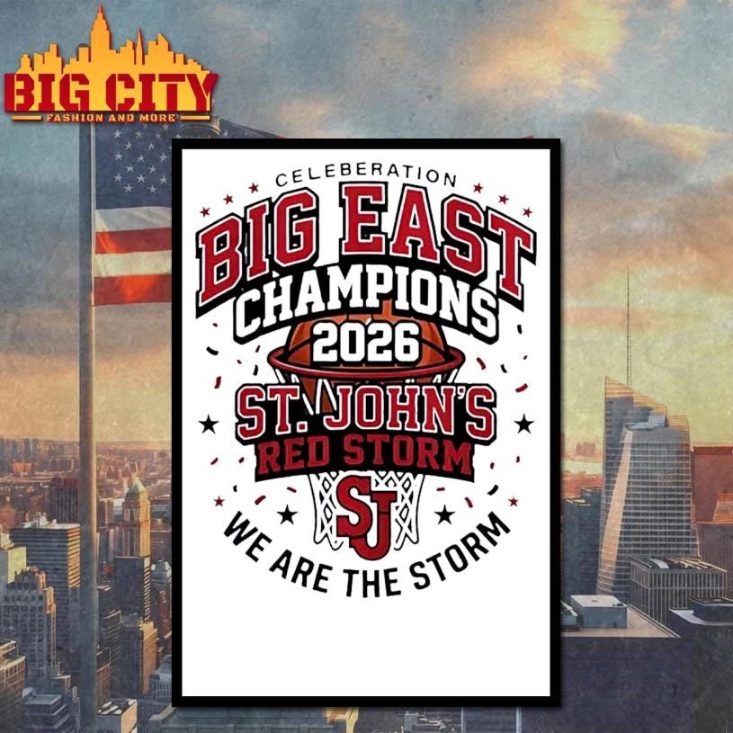 St. John's Red Storm Big East Champions 2026 we are - Adult & Kids T-Shirts, Sweatshirts & Hoodies apparel design preview 4
