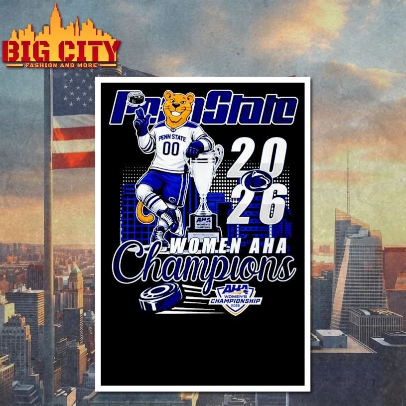 Penn State 2026 Women AHA champions Macos - Adult & Kids T-Shirts, Sweatshirts & Hoodies apparel design preview 4