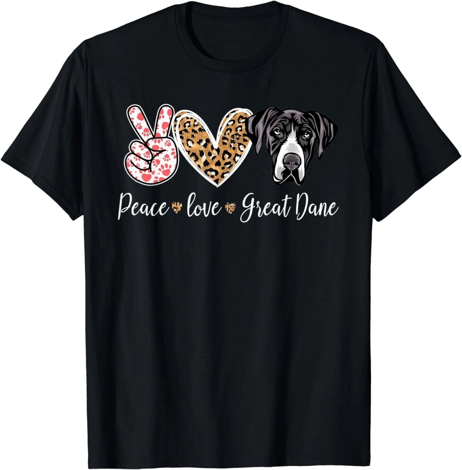 Funny Peace Love Great Dane Dog Lover Gift Unisex T-Shirt Unisex T-shirt, Sweatshirt, Hoodie, Long Sleeve Tee - T-Shirt, Sweatshirt, Hoodie