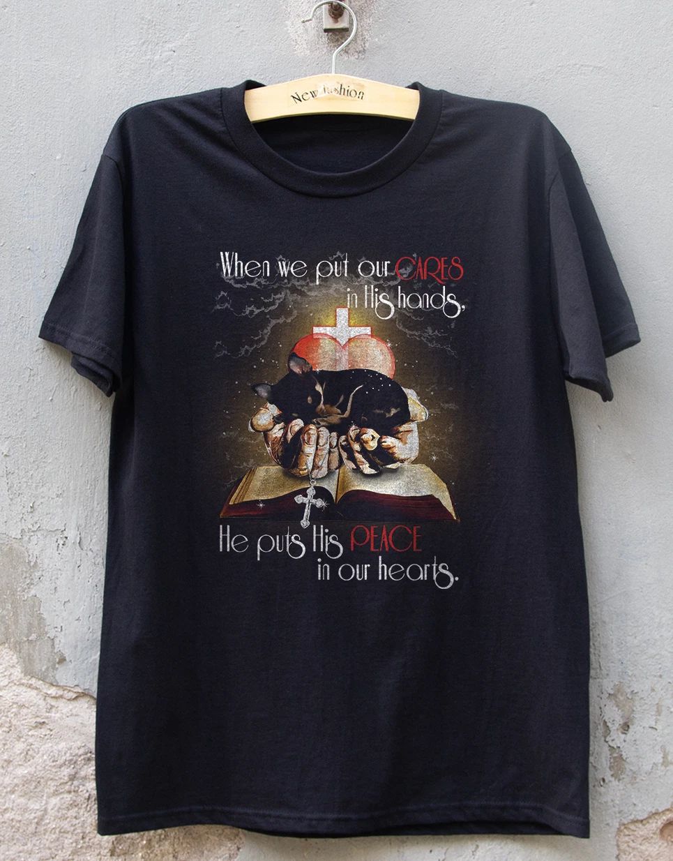 HOT! Chihuahua On Gods Hand For Dog Lover Black Heavy Cotton T-Shirt Unisex T-shirt, Sweatshirt, Hoodie, Long Sleeve Tee - T-Shirt, Sweatshirt, Hoodie