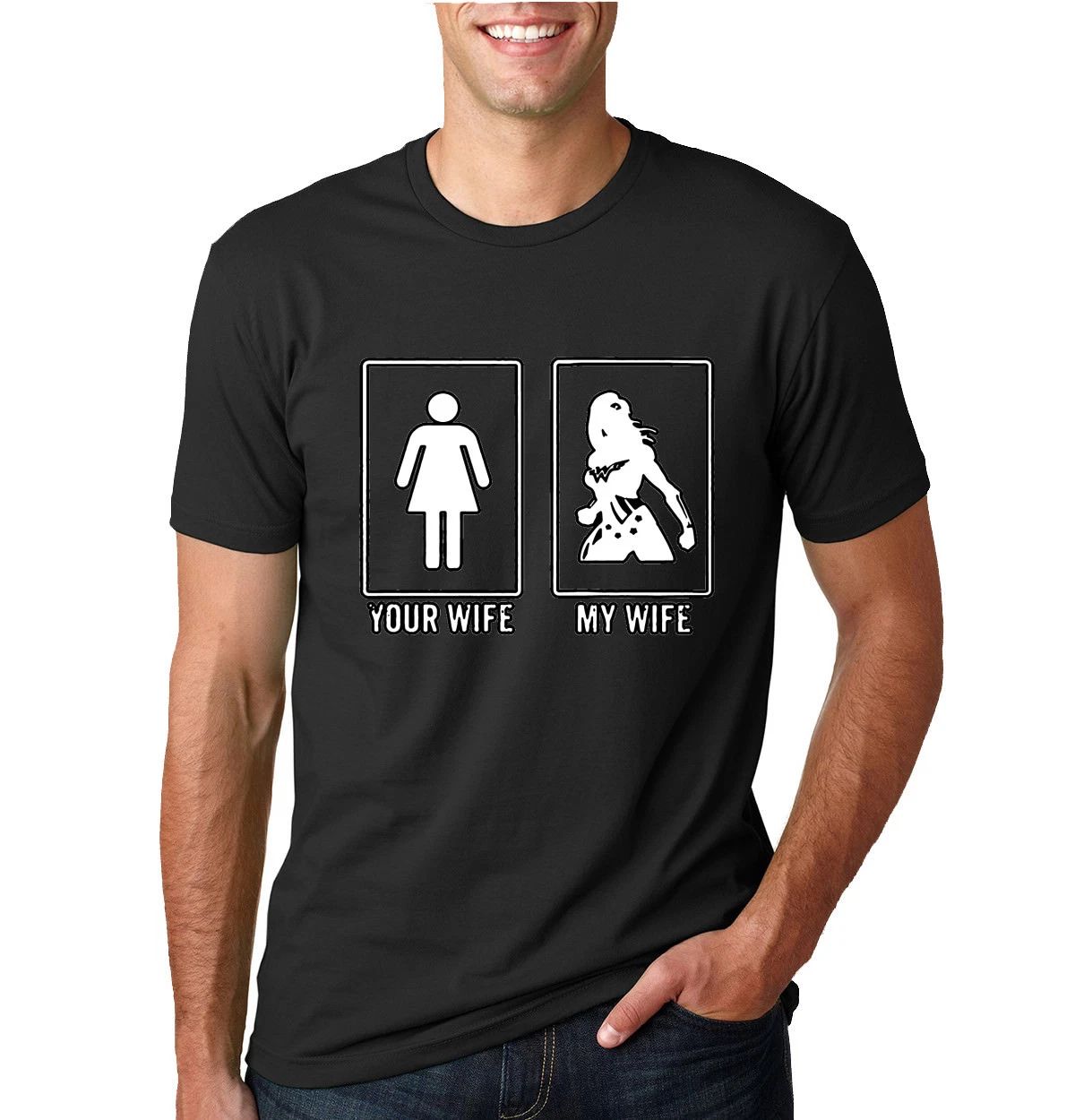 Your Wife My Wife Shirt SuperWife Superhero Fathers Day Men Graphic Tshirt Unisex T-shirt, Sweatshirt, Hoodie, Long Sleeve Tee - T-Shirt, Sweatshirt, Hoodie
