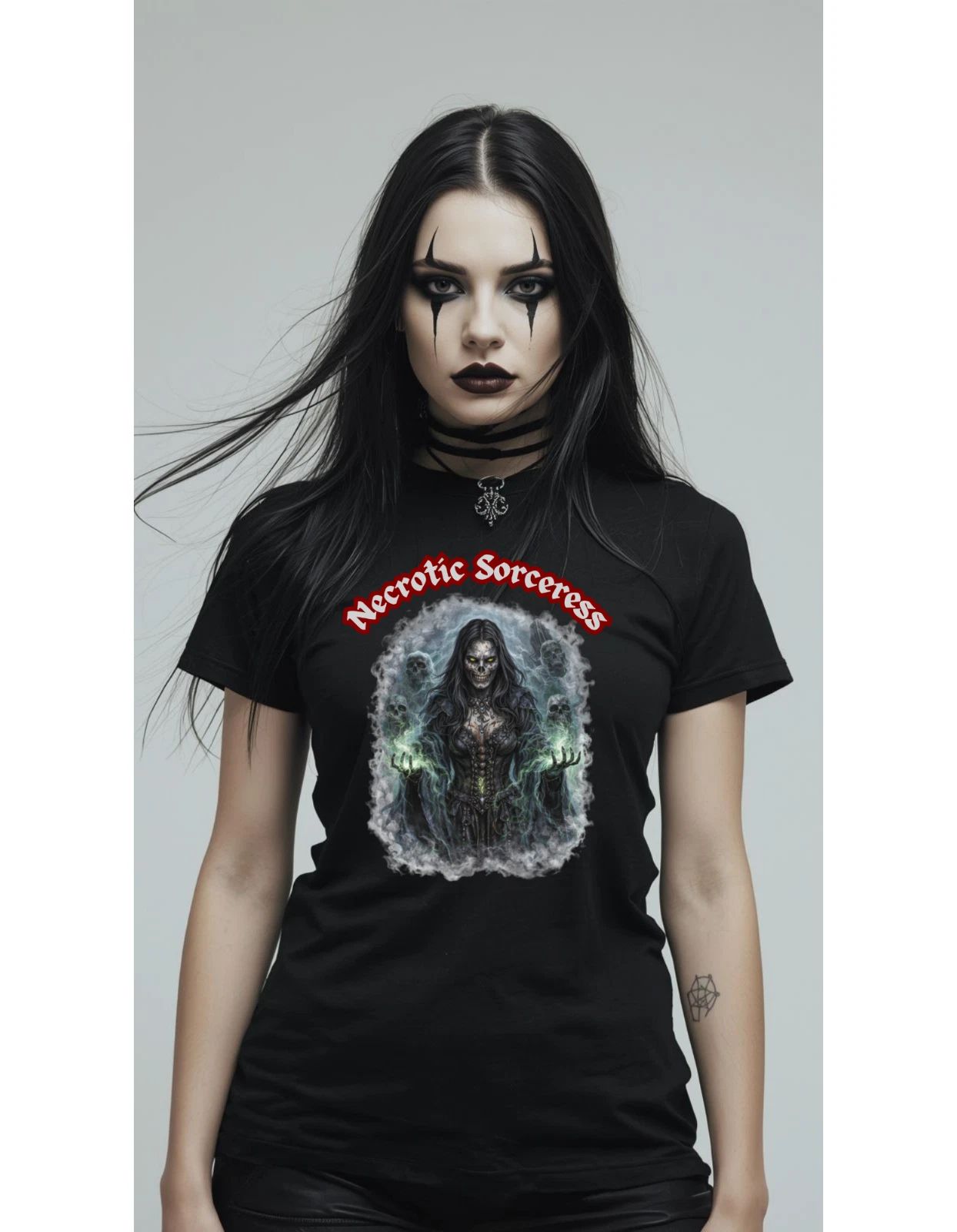 Necrotic Sorceress T-Shirt unisex - Dark Goth Aesthetic for origina Goth Girl Unisex T-shirt, Sweatshirt, Hoodie, Long Sleeve Tee - T-Shirt, Sweatshirt, Hoodie