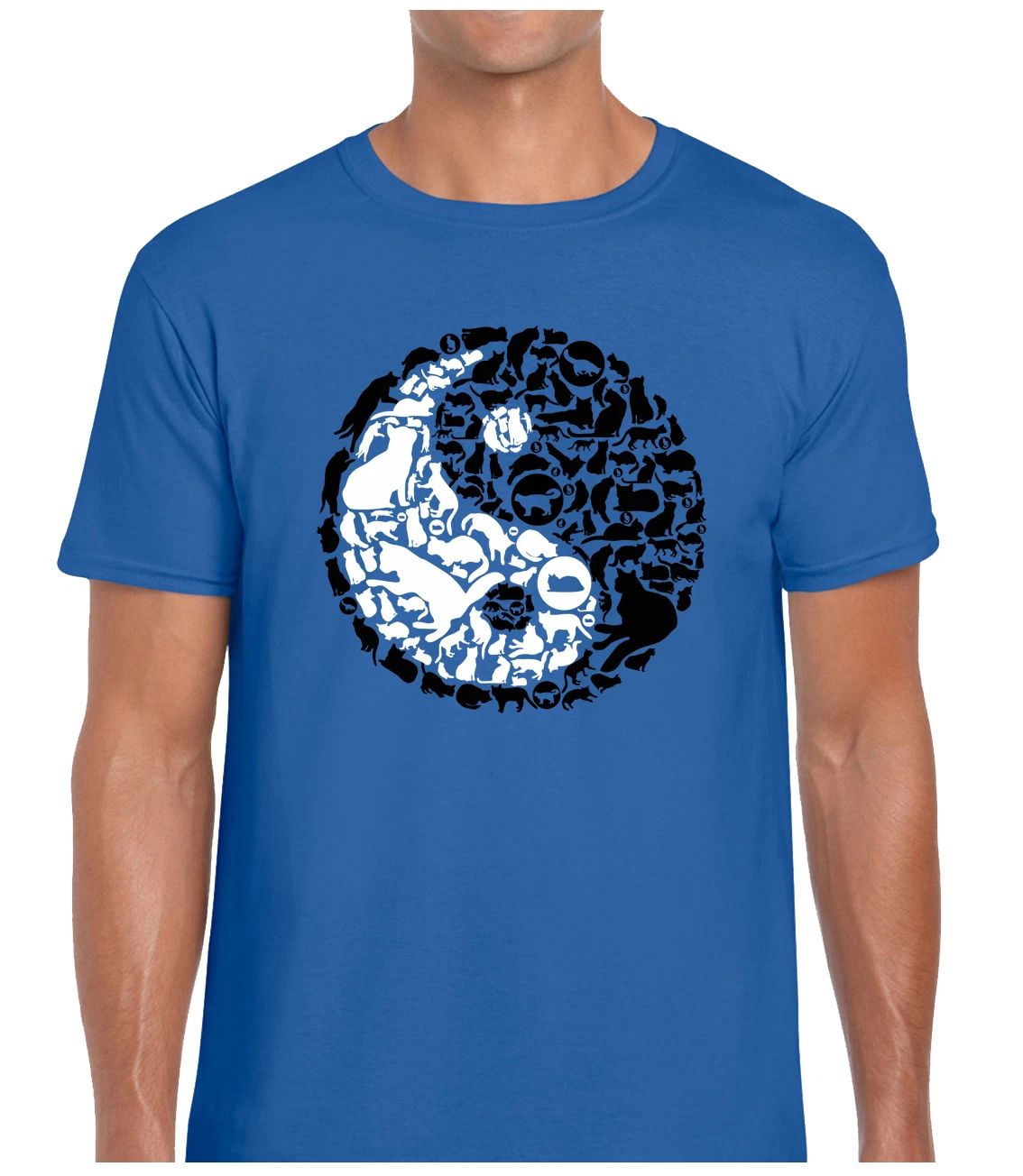 Yin Yang Cats Funny Cute Lover Animal Lover Kitten Unisex T-Shirt Unisex T-shirt, Sweatshirt, Hoodie, Long Sleeve Tee - T-Shirt, Sweatshirt, Hoodie