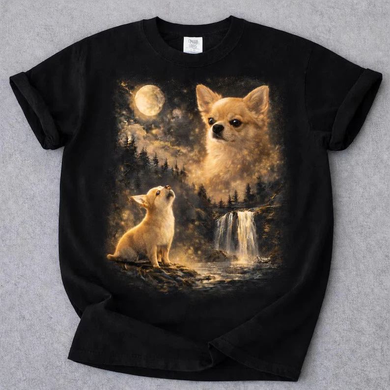 Chihuahua Howling Comfort Tee Dog Lover Gift Unisex T-shirt, Sweatshirt, Hoodie, Long Sleeve Tee - T-Shirt, Sweatshirt, Hoodie