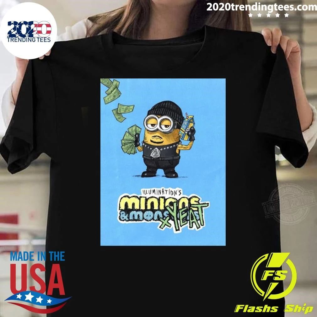 Million Dollar Minion Illuminations Minions & Minions x Yeat Shirt Unisex T-shirt, Sweatshirt, Hoodie, Long Sleeve Tee - T-Shirt, Sweatshirt, Hoodie