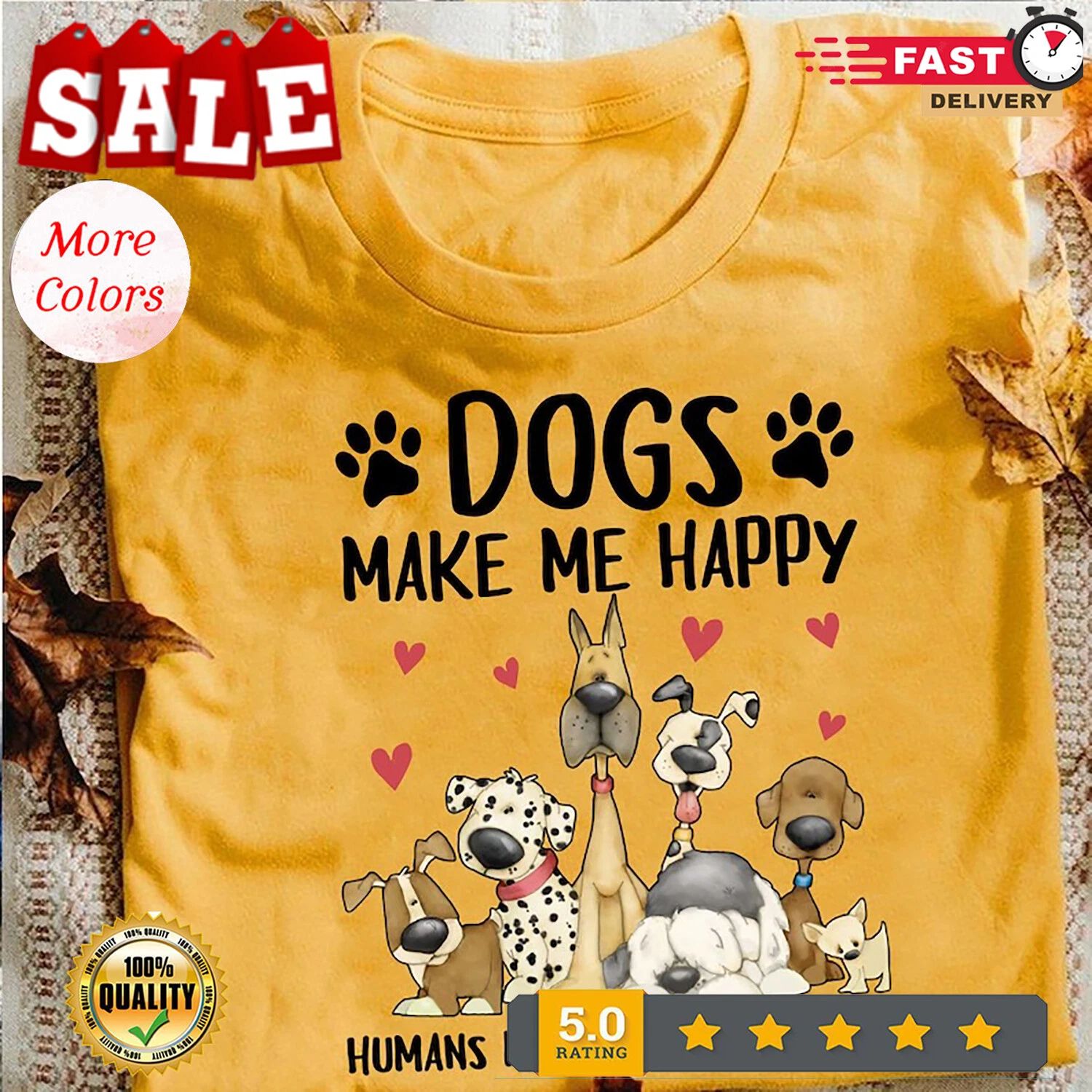 Dog lover - Dogs make me happy Humans make my head hurt - Funny Dog Lover T-Shir Unisex T-shirt, Sweatshirt, Hoodie, Long Sleeve Tee - T-Shirt, Sweatshirt, Hoodie
