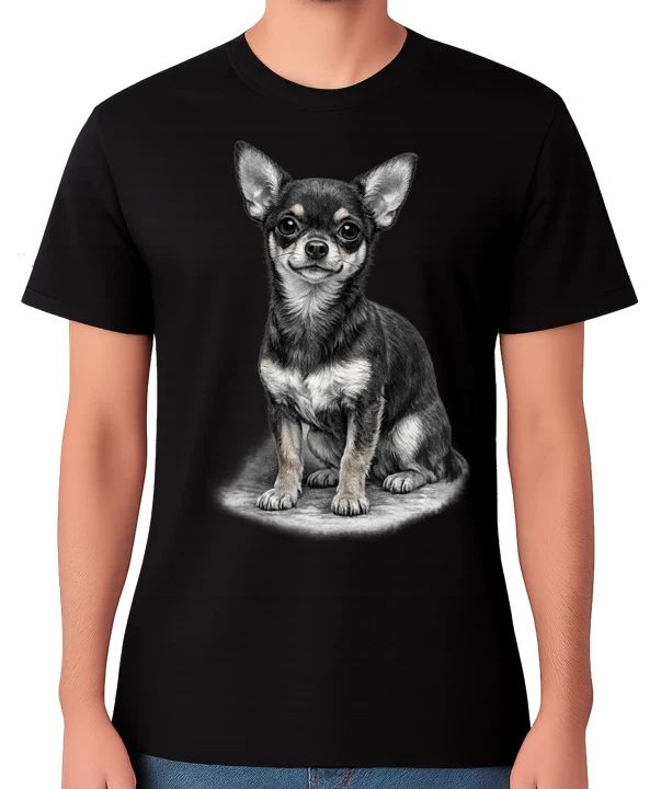 Chihuahua T-Shirt Realistic Small Dog Lover Graphic Gift Unisex Tee Unisex T-shirt, Sweatshirt, Hoodie, Long Sleeve Tee - T-Shirt, Sweatshirt, Hoodie