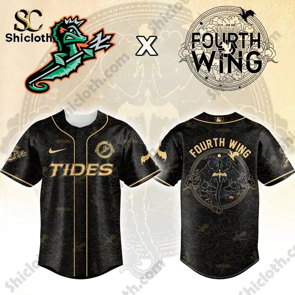 Norfolk Tides x Fourth Wing Night 2026 Baseball Jersey baseball jersey product view 2