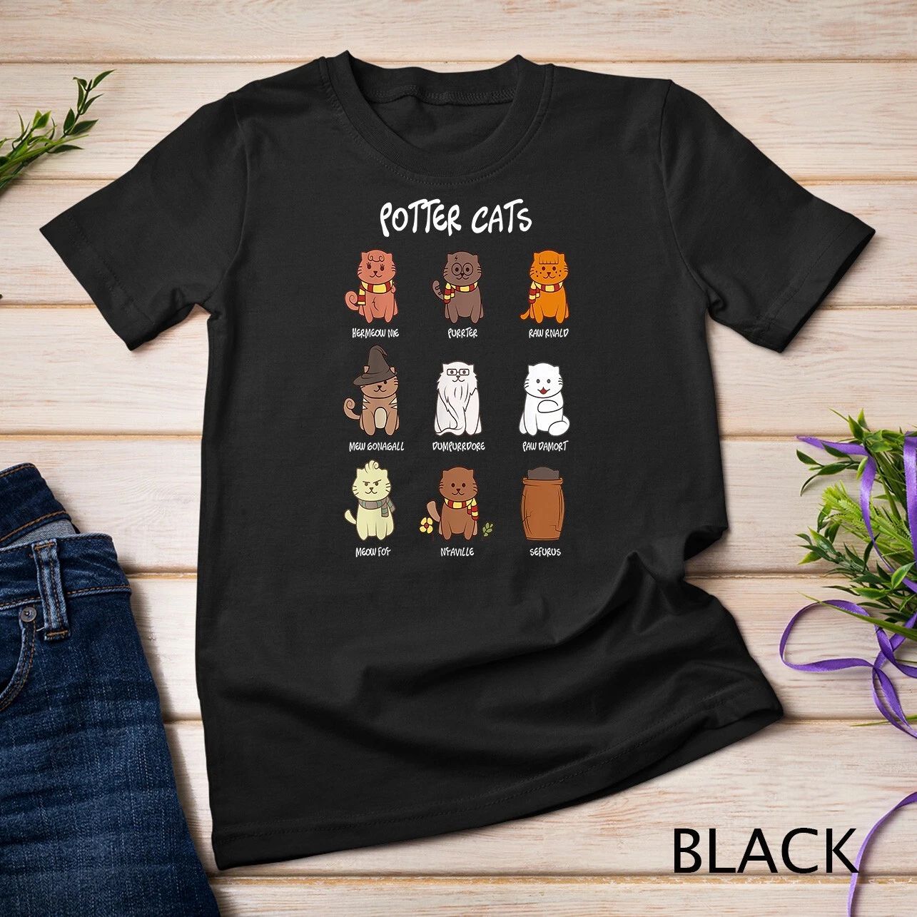 Potter Cats For Cat Lover T-Shirt Unisex T-shirt Unisex T-shirt, Sweatshirt, Hoodie, Long Sleeve Tee - T-Shirt, Sweatshirt, Hoodie