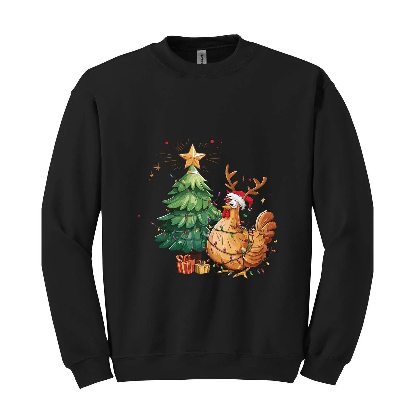 Chicken Christmas Sweatshirt, Cute Farm Girl, Funny Chicken Shirt, Chicken lover Unisex T-shirt, Sweatshirt, Hoodie, Long Sleeve Tee - T-Shirt, Sweatshirt, Hoodie