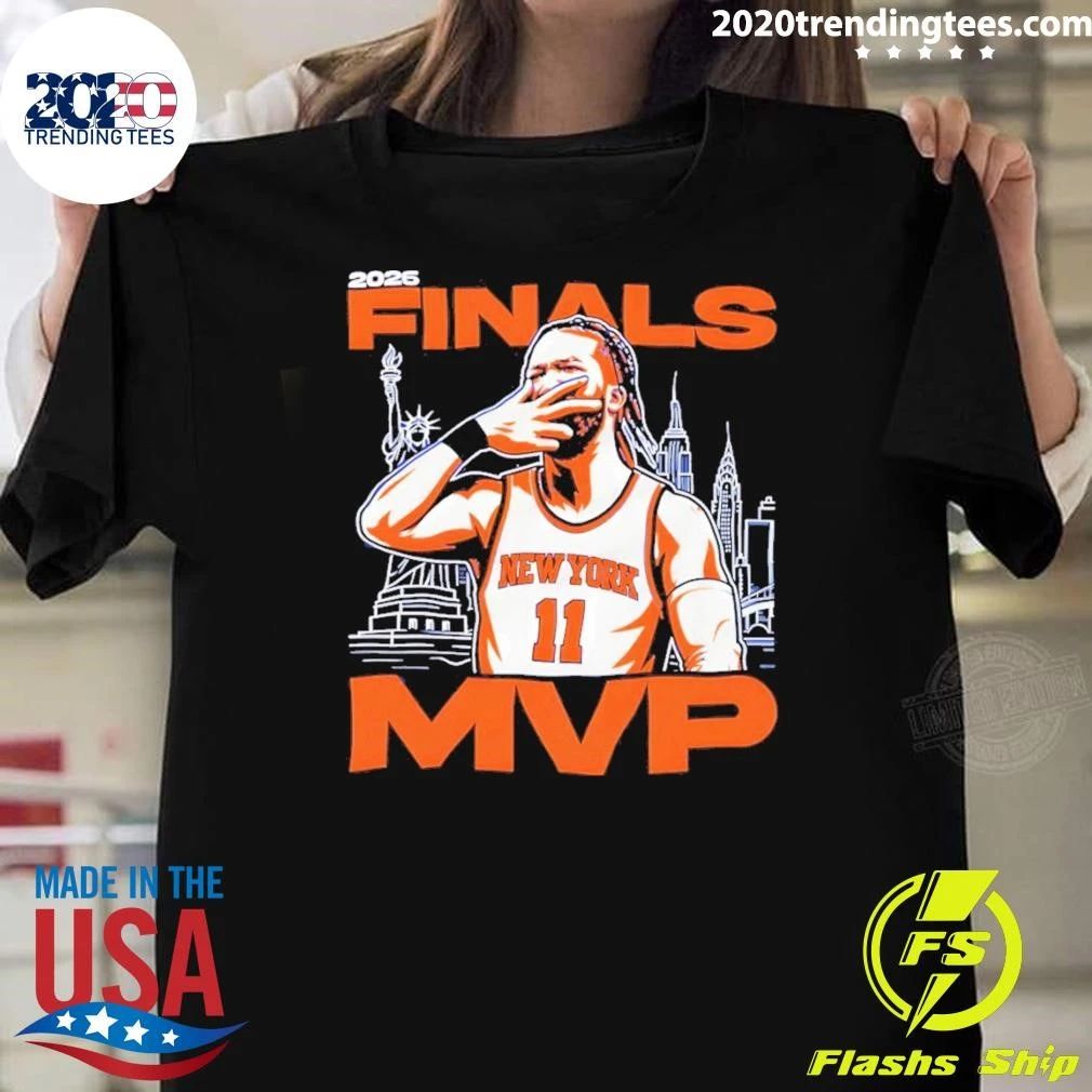 Jalen Brunson Celebration New York Basketball 2026 Finals Mvp Shirt Unisex T-shirt, Sweatshirt, Hoodie, Long Sleeve Tee - T-Shirt, Sweatshirt, Hoodie