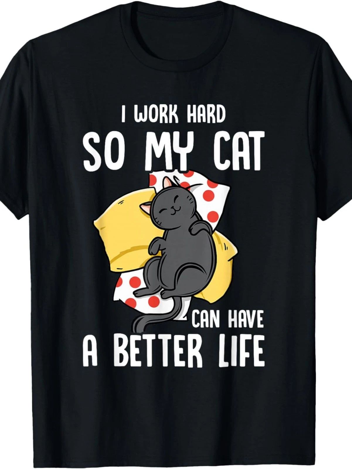 Plus-Size Men's Short-Sleeved T-Shirt for Cat Lovers,Fun Print,Cotton,Comfortabl Unisex T-shirt, Sweatshirt, Hoodie, Long Sleeve Tee - T-Shirt, Sweatshirt, Hoodie