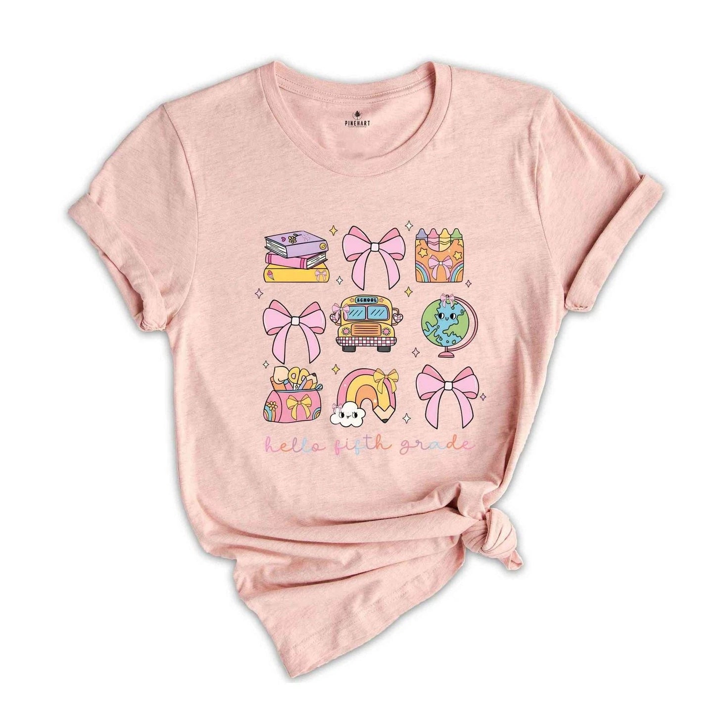 Hello Fifth Grade Shirt, Cute Doodle Shirt, Back To School Shirt, Cute Back To S Unisex T-shirt, Sweatshirt, Hoodie, Long Sleeve Tee - T-Shirt, Sweatshirt, Hoodie