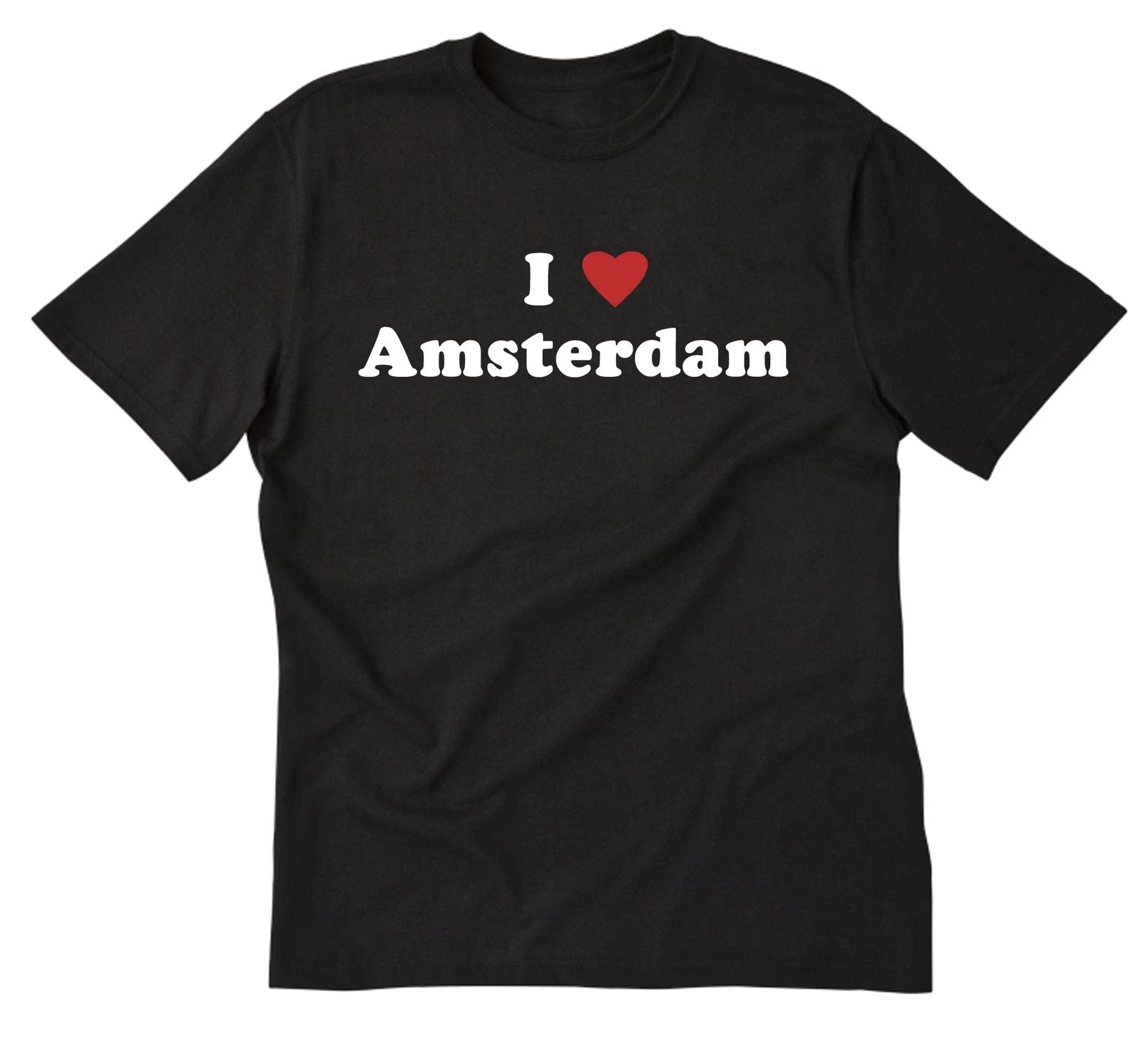 I Love Amsterdam T-shirt I Heart Netherlands Shirt Short Sleeve Cotton Vacation Unisex T-shirt, Sweatshirt, Hoodie, Long Sleeve Tee - T-Shirt, Sweatshirt, Hoodie