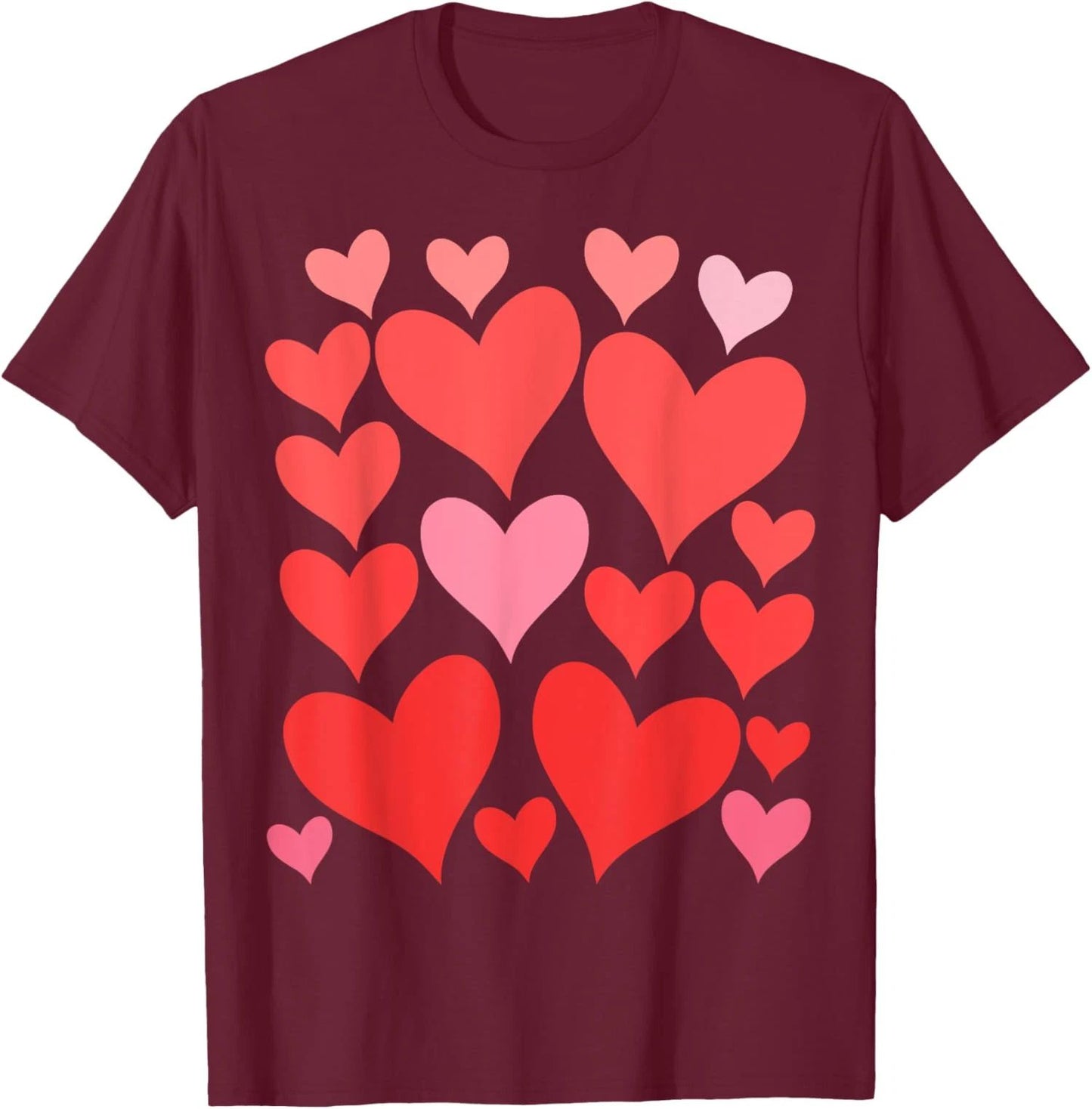 Love Valentines Day Hearts Silhouette Cute V-Day T-Shirt Unisex T-shirt, Sweatshirt, Hoodie, Long Sleeve Tee - T-Shirt, Sweatshirt, Hoodie