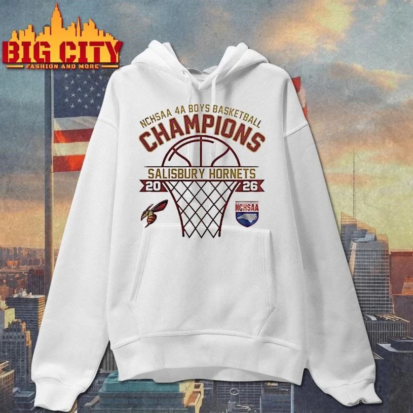 Salisbury Hornets Nchsaa 4a Boys Basketball Champions - Adult & Kids T-Shirts, Sweatshirts & Hoodies apparel design preview 2