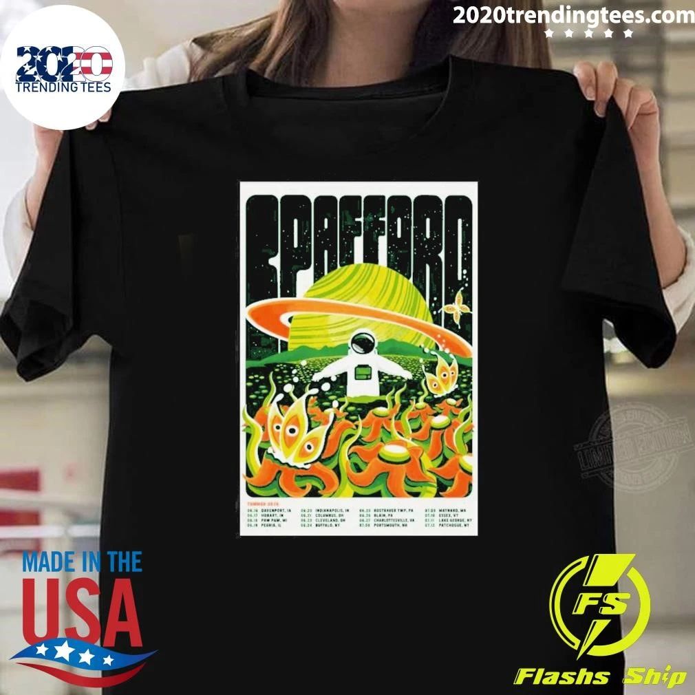 Spafford Summer 2026 Shows Poster Shirt Unisex T-shirt, Sweatshirt, Hoodie, Long Sleeve Tee - T-Shirt, Sweatshirt, Hoodie