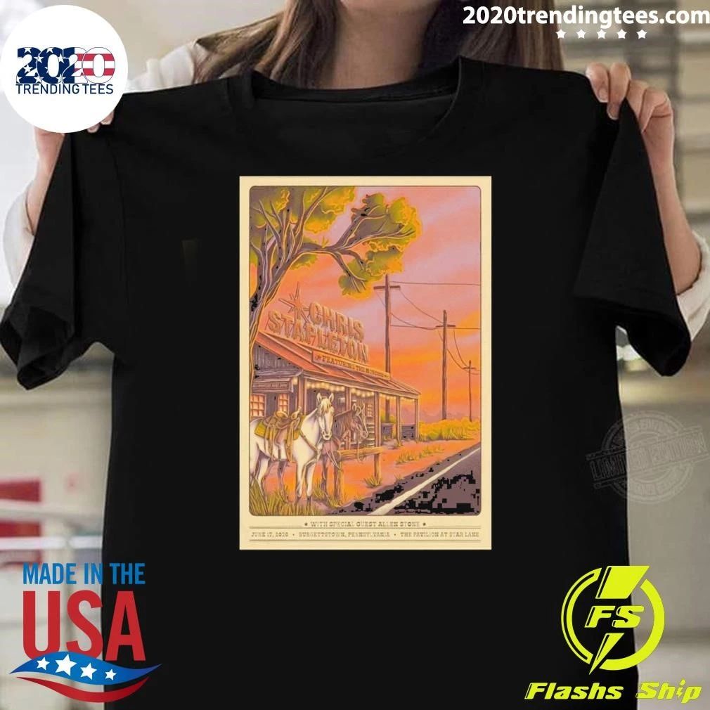 Chris Stapleton Burgettstown Tour On June 17 2026 Shirt Unisex T-shirt, Sweatshirt, Hoodie, Long Sleeve Tee - T-Shirt, Sweatshirt, Hoodie