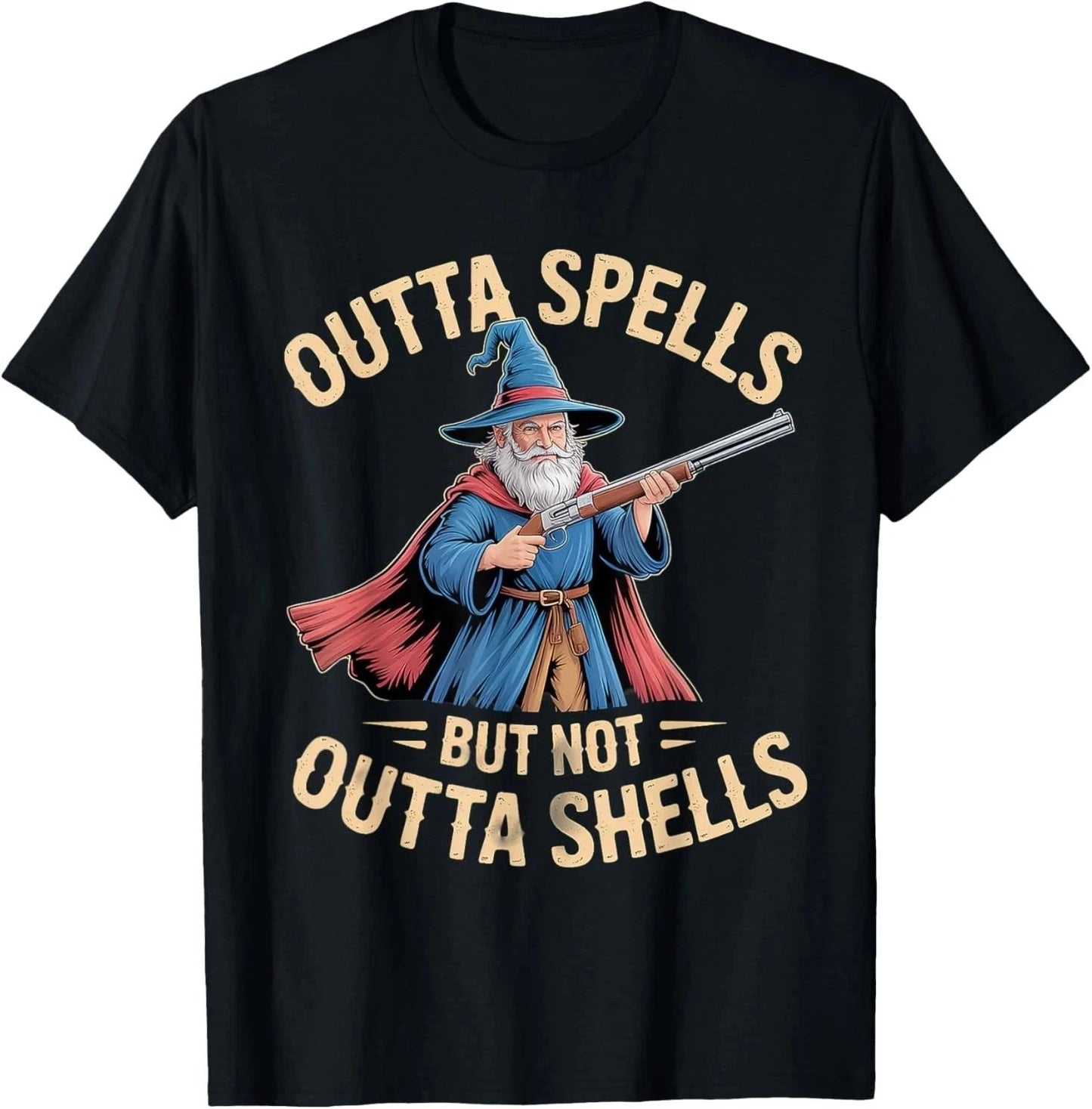 Outta Spells But Not Outta Shells Funny Fantasy T-Shirt S-4XL Unisex T-shirt, Sweatshirt, Hoodie, Long Sleeve Tee - T-Shirt, Sweatshirt, Hoodie