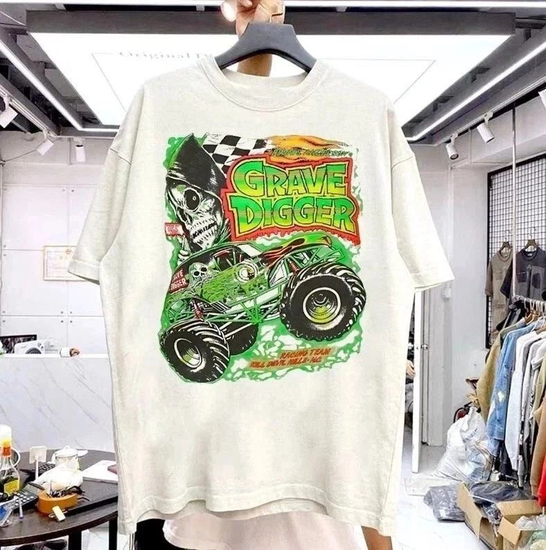Grave Digger Monster Truck Gift For Fan White T Shirt Full Size  KK2571 Unisex T-shirt, Sweatshirt, Hoodie, Long Sleeve Tee - T-Shirt, Sweatshirt, Hoodie