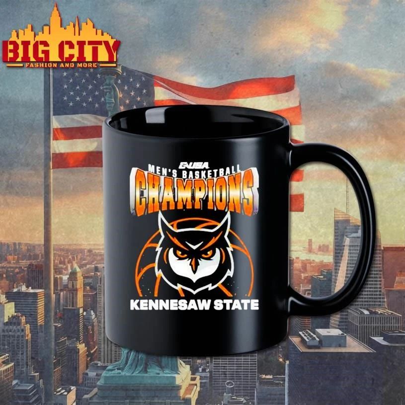 Kennesaw State Owls Champions C USA Men's Basketball - Adult & Kids T-Shirts, Sweatshirts & Hoodies apparel design preview 3