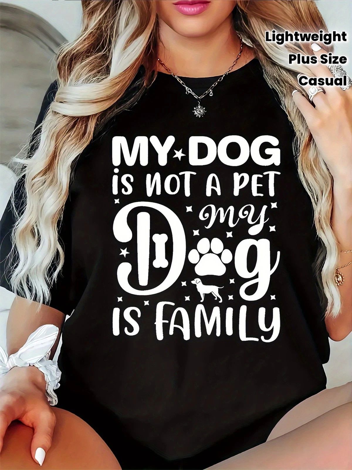Plus Size, Women's Plus Size Dog Owner T-Shirt - My Dog Is Not a Pet, My Dog I Unisex T-shirt, Sweatshirt, Hoodie, Long Sleeve Tee - T-Shirt, Sweatshirt, Hoodie