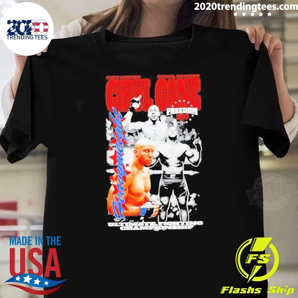 Ciryl Gane Ufc Freedom 250 Graphic Shirt Unisex T-shirt, Sweatshirt, Hoodie, Long Sleeve Tee - T-Shirt, Sweatshirt, Hoodie