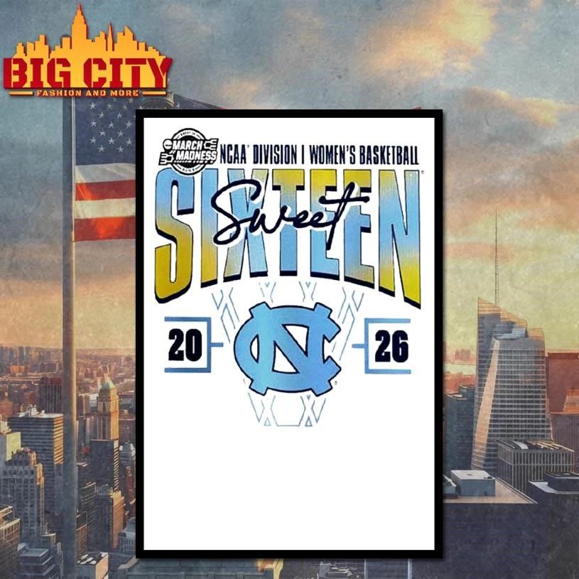 North Carolina Tar Heels 2026 NCAA Women's Basketball - Adult & Kids T-Shirts, Sweatshirts & Hoodies apparel design preview 4