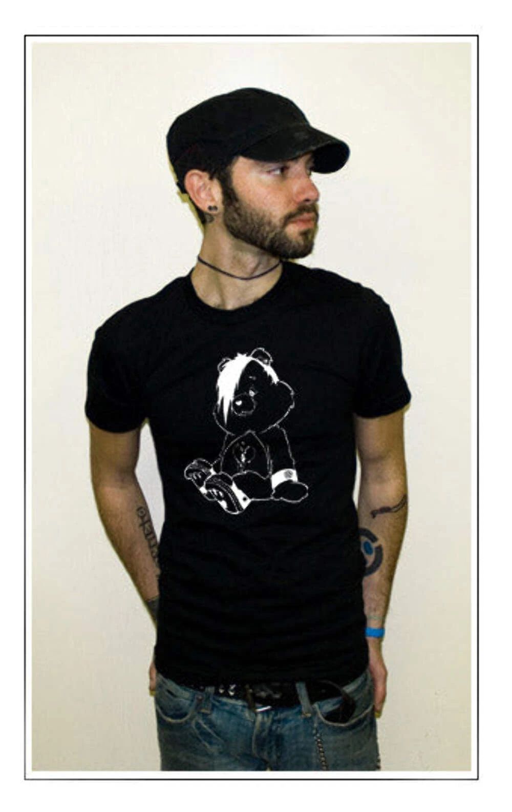 Emo Bear Crying Funny Hipster Sad Aesthetic T-Shirt Unisex T-shirt, Sweatshirt, Hoodie, Long Sleeve Tee - T-Shirt, Sweatshirt, Hoodie